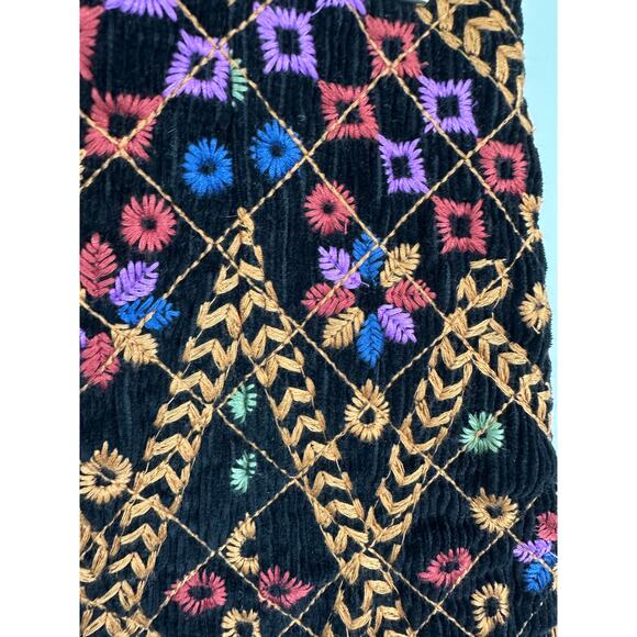 Anthropologie Farm Rio Embroidered Corduroy Mini Skirt Size Small - Picture 10 of 14